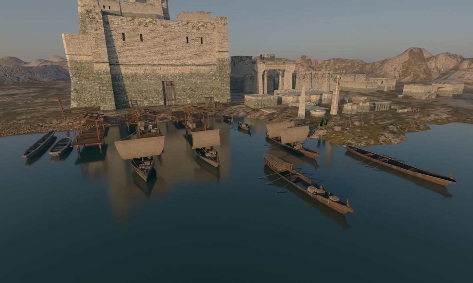 Castle Kitbash Low-poly 3D model_4