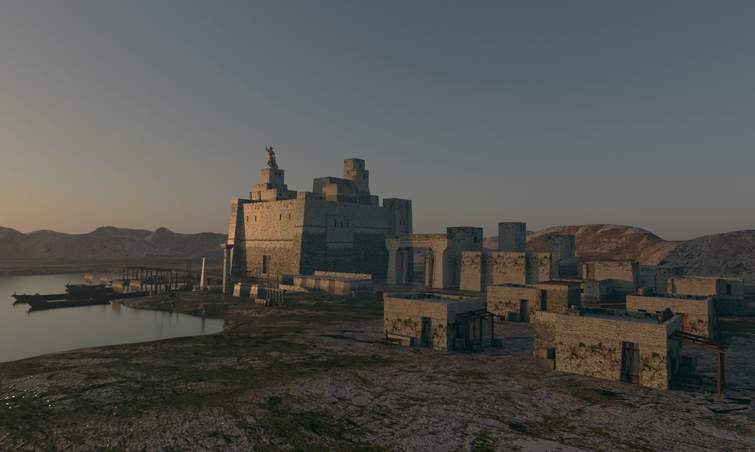 Castle Kitbash Low-poly 3D model_2