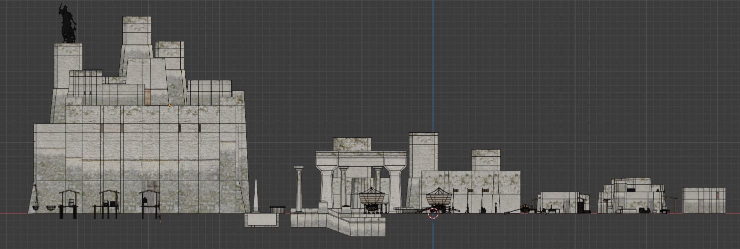 Castle Kitbash Low-poly 3D model_5