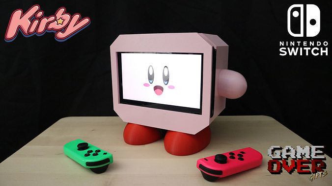 Kirby Nintendo Switch Stand 3D Print Model 3D print model