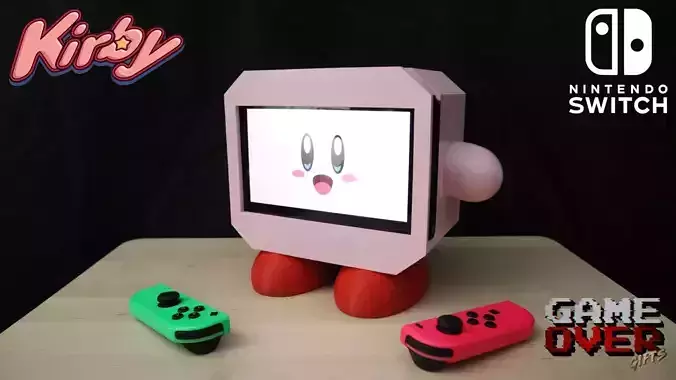 Kirby Nintendo Switch Stand 3D Print Model 3D print model