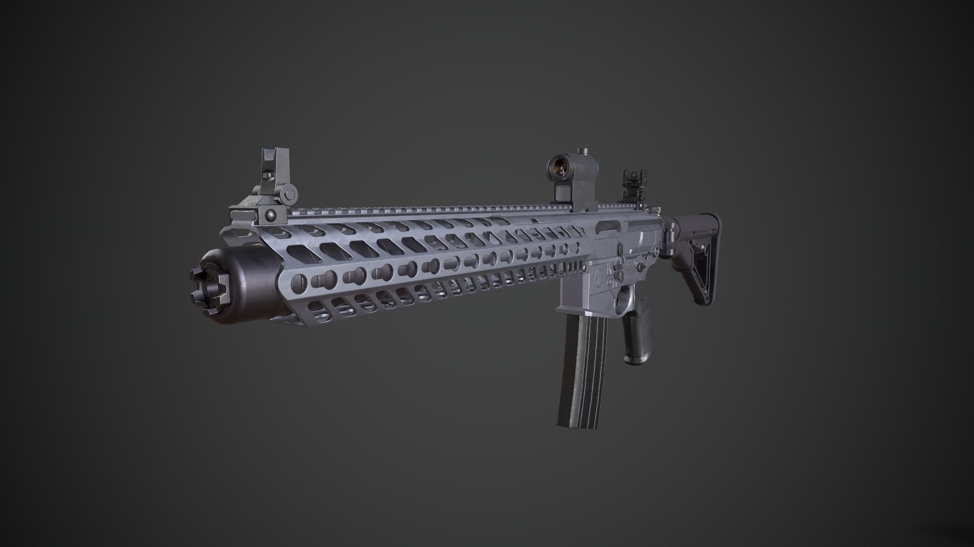 Sig Sauer MCX Virtus Low-poly 3D model_8
