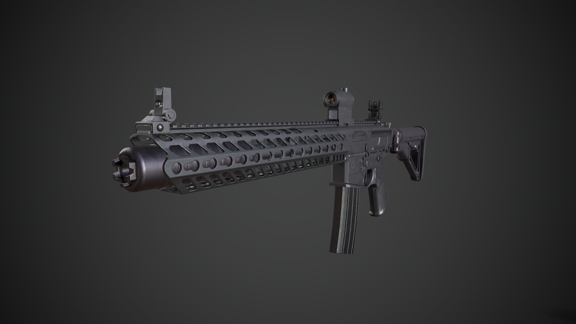 Sig Sauer MCX Virtus Low-poly 3D model_9