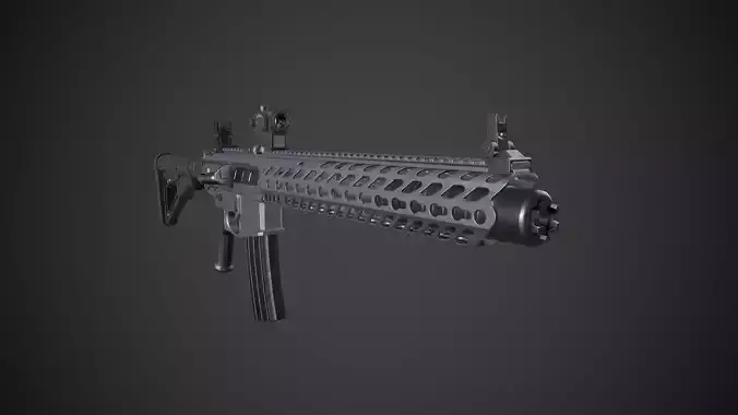Sig Sauer MCX Virtus Low-poly 3D model