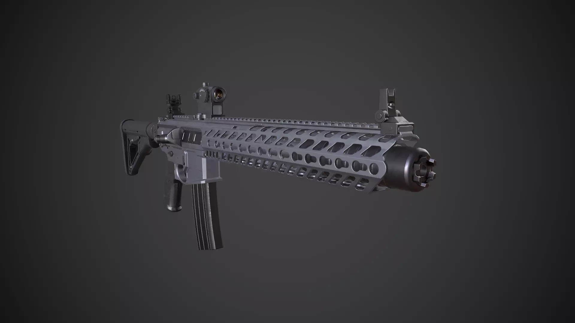 Sig Sauer MCX Virtus Low-poly 3D model_0