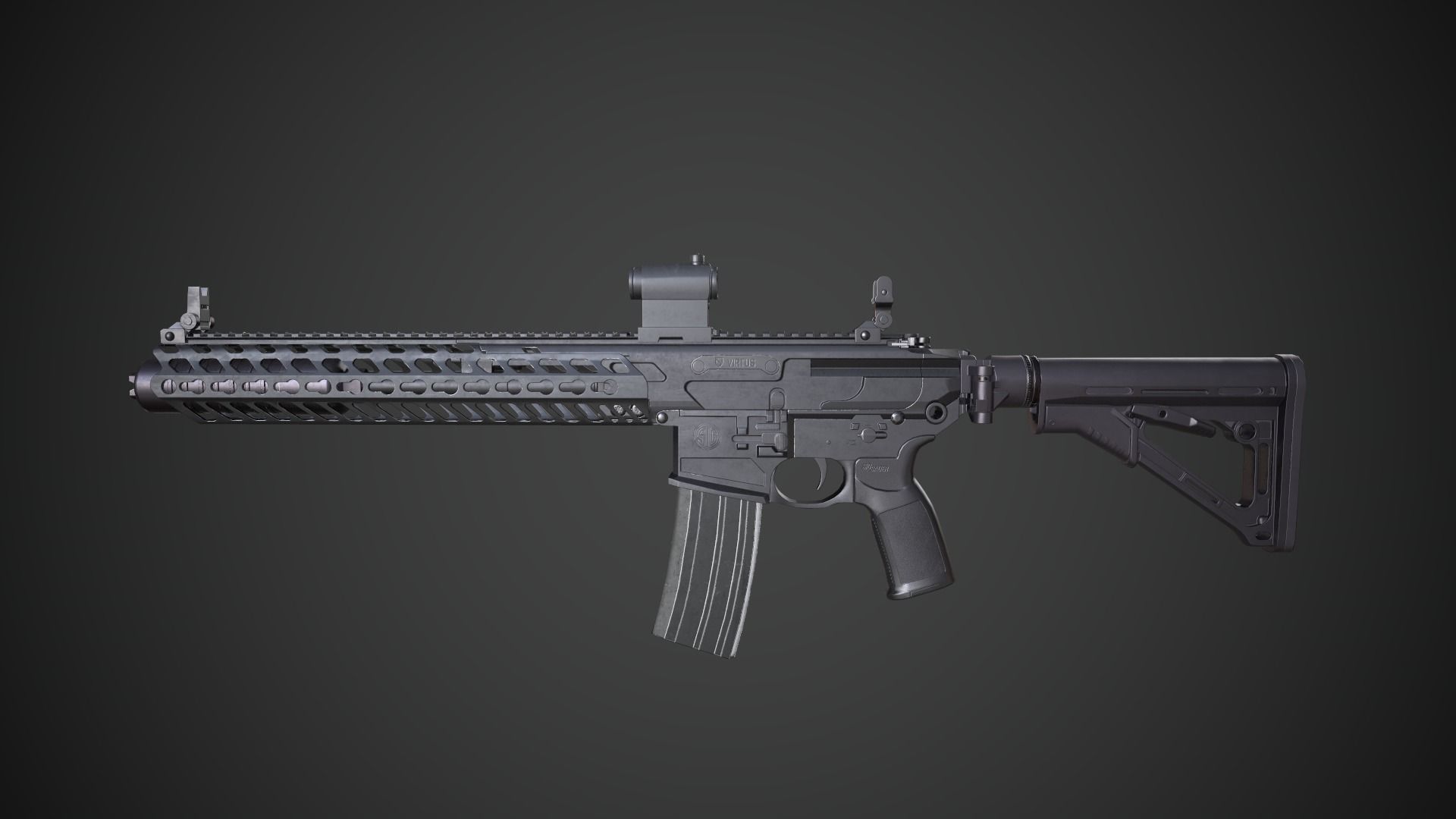 Sig Sauer MCX Virtus Low-poly 3D model_11