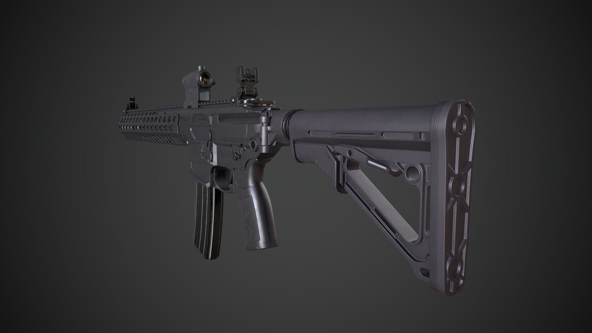 Sig Sauer MCX Virtus Low-poly 3D model_7