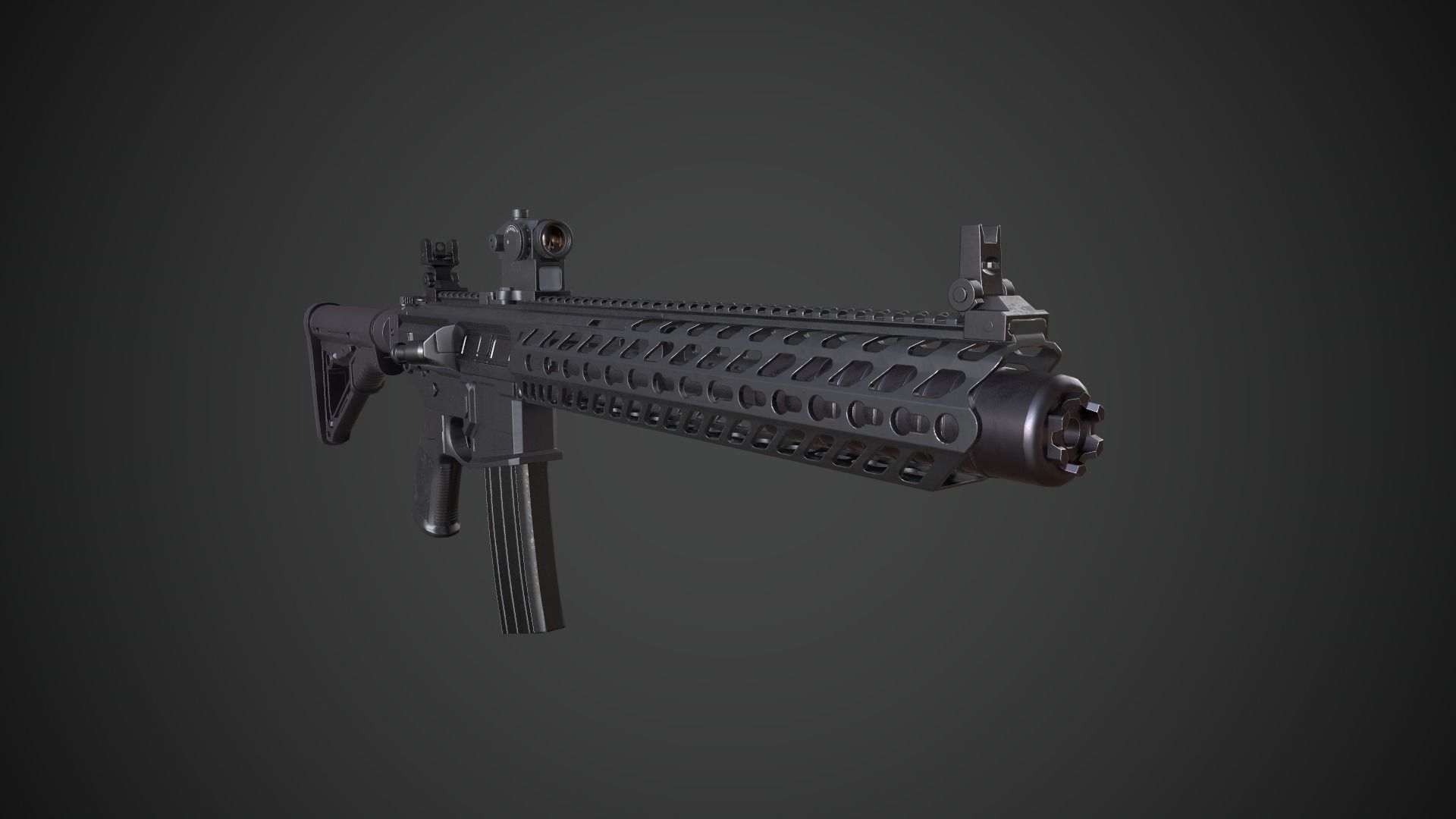 Sig Sauer MCX Virtus Low-poly 3D model_1