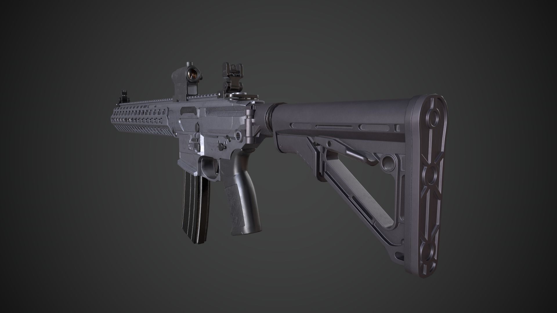 Sig Sauer MCX Virtus Low-poly 3D model_6