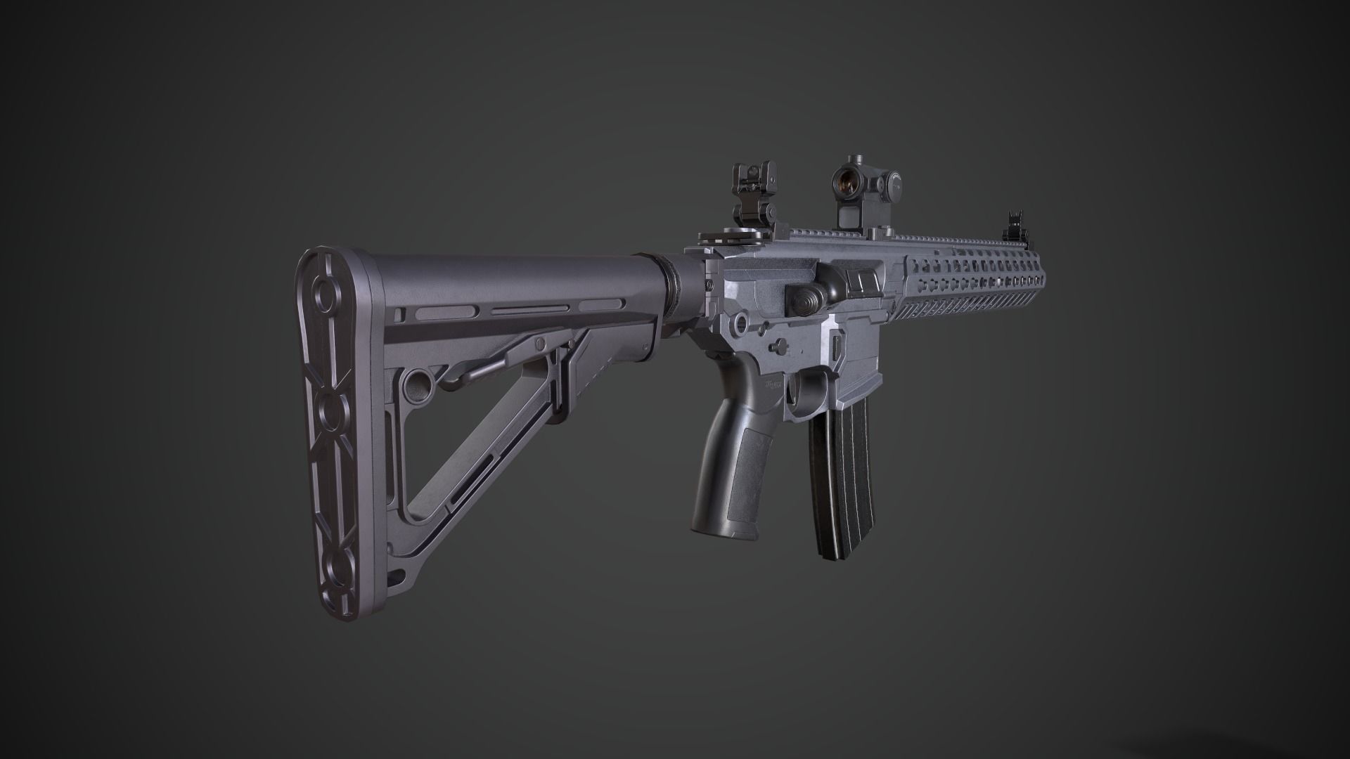 Sig Sauer MCX Virtus Low-poly 3D model_2