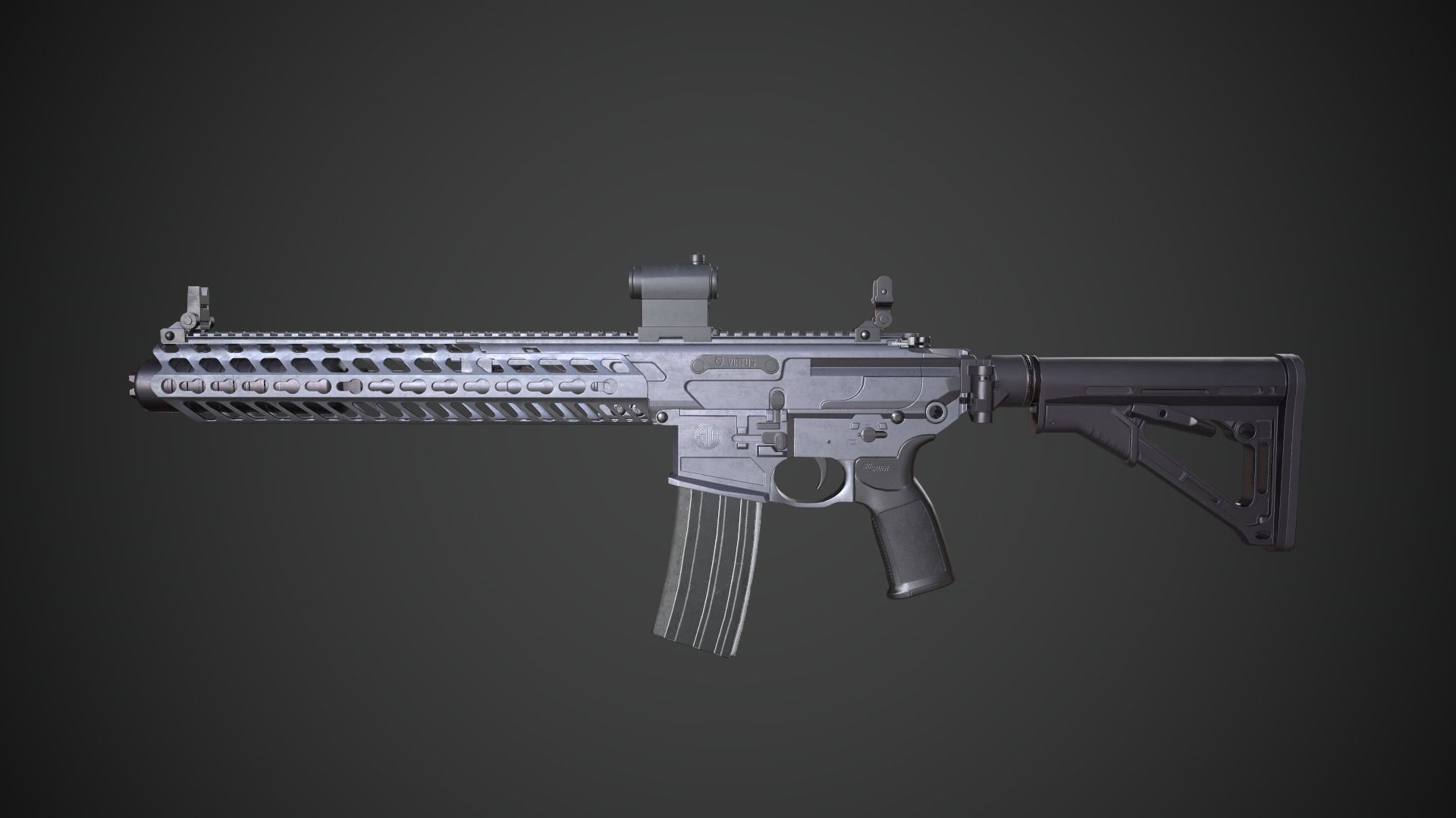 Sig Sauer MCX Virtus Low-poly 3D model_10
