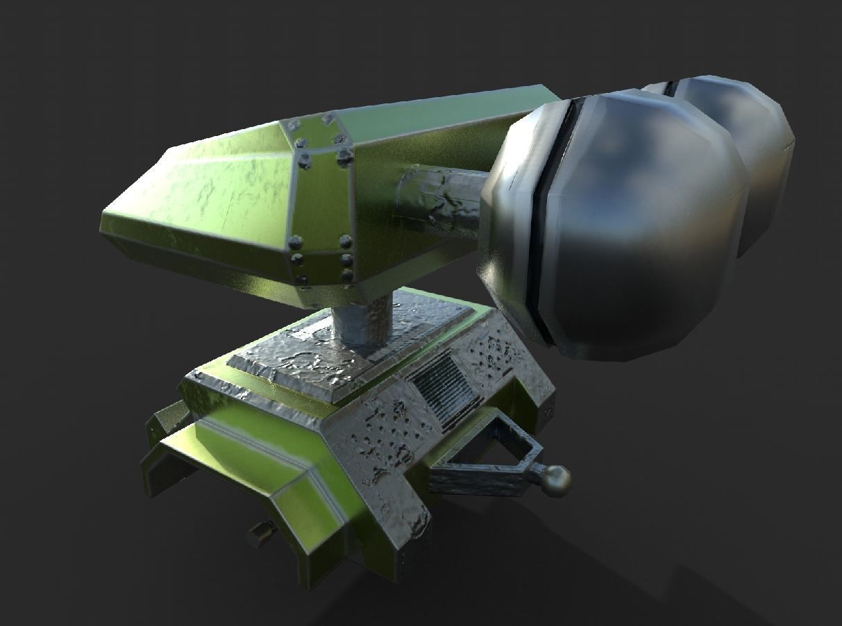 Tesla Tower Object Low-poly 3D model_3