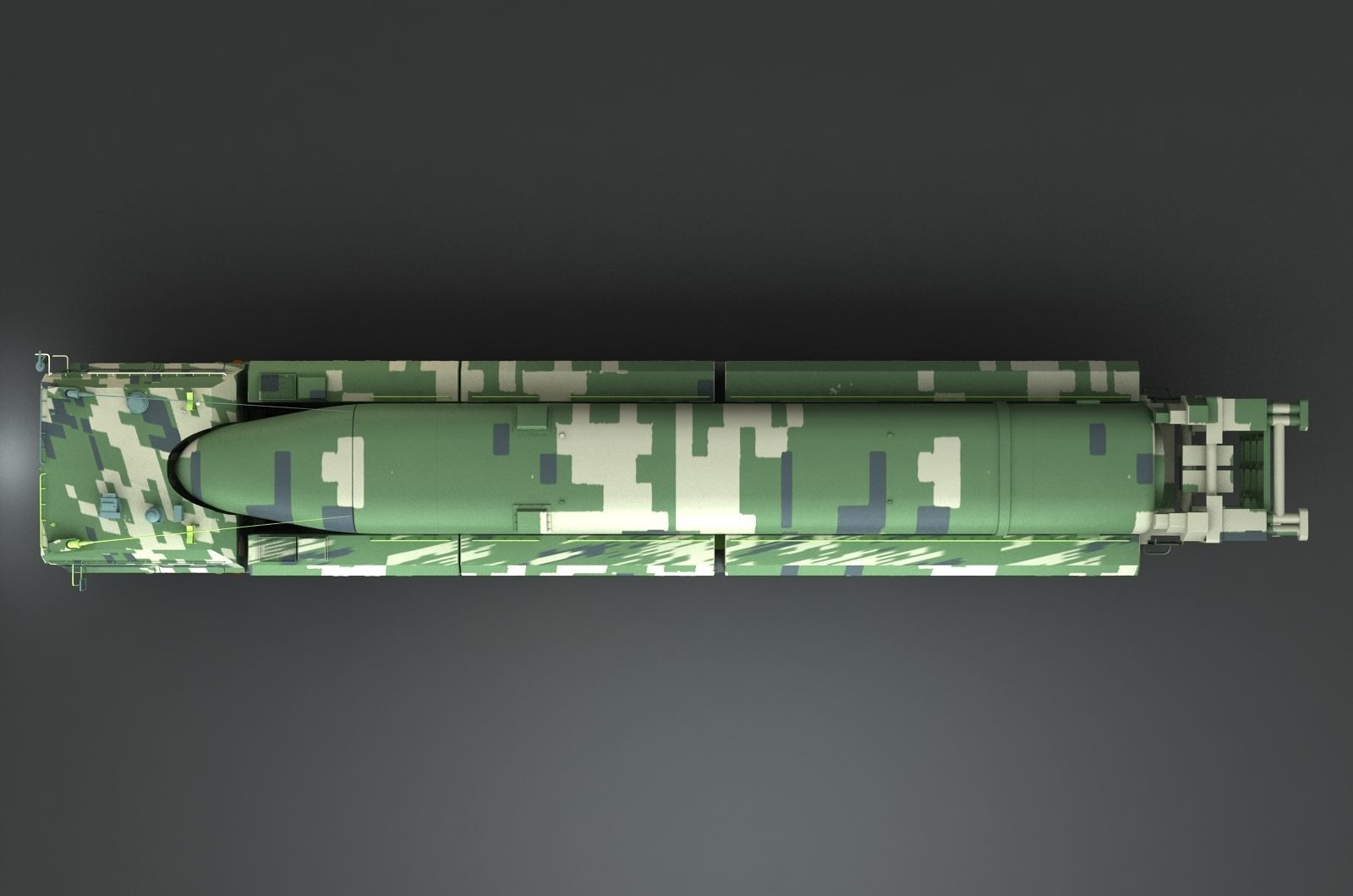 Chinese Army Dongfeng 16 missile  3D model_3