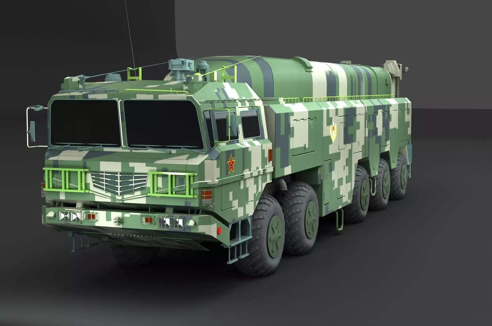 Chinese Army Dongfeng 16 missile  3D model_0