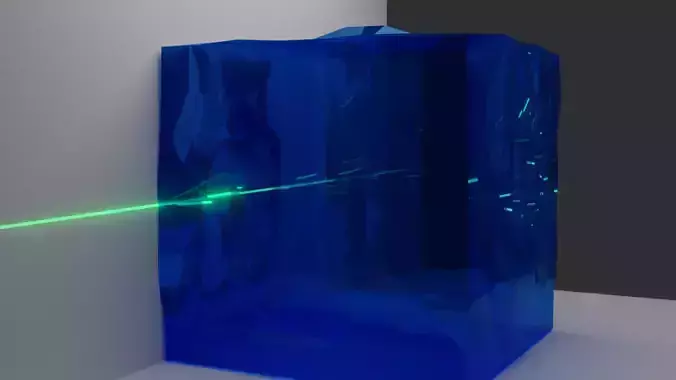 underwater optical scattering and absorption 3D model