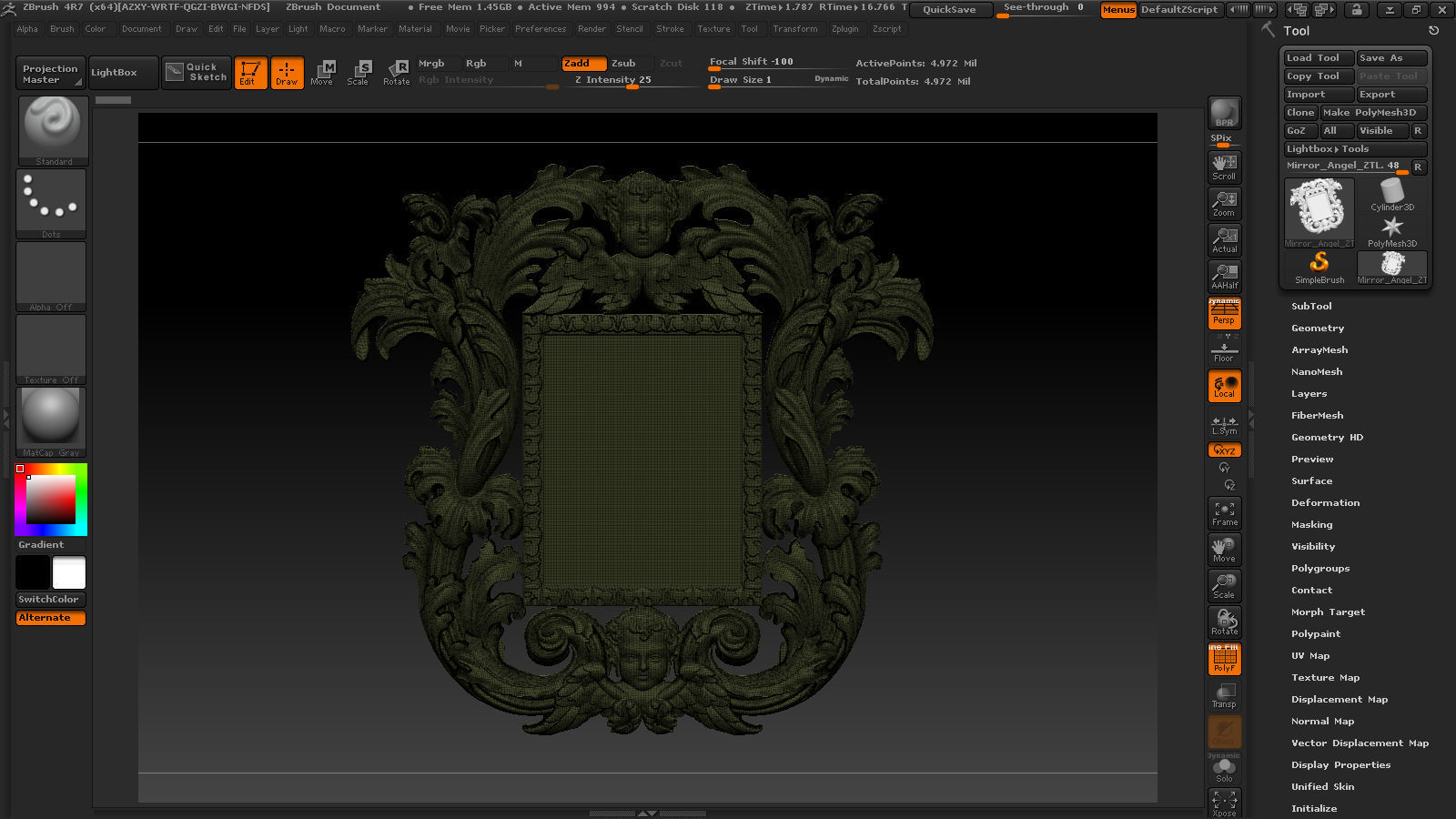 3D Frame - Wood Carving STL Model for CNC Router 3D print model_24