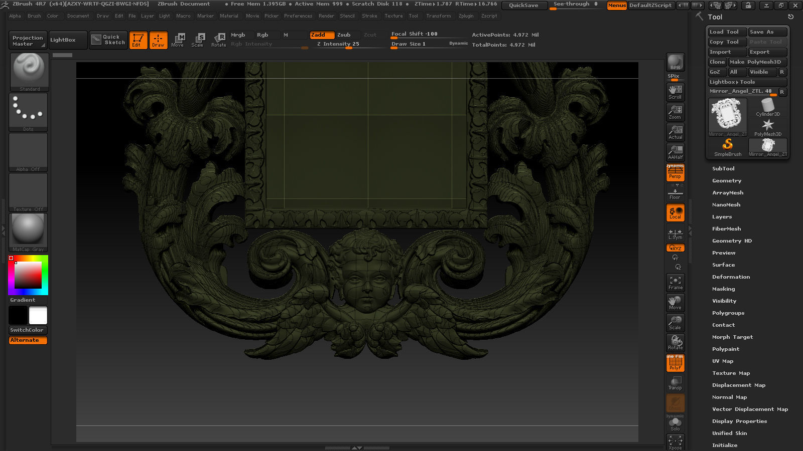 3D Frame - Wood Carving STL Model for CNC Router 3D print model_23