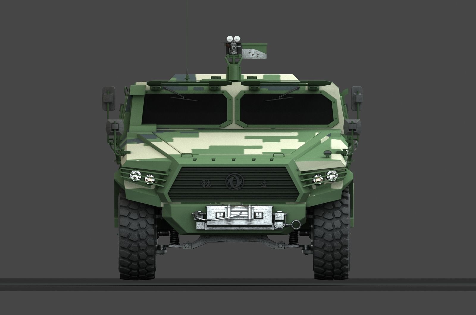 China Army Dongfeng Warrior Armored vehicle 3D model_3