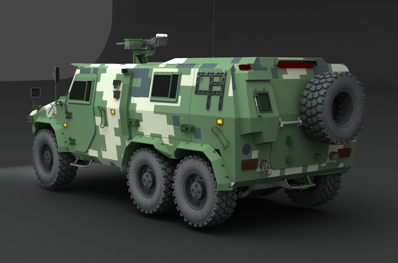 China Army Dongfeng Warrior Armored vehicle 3D model_2
