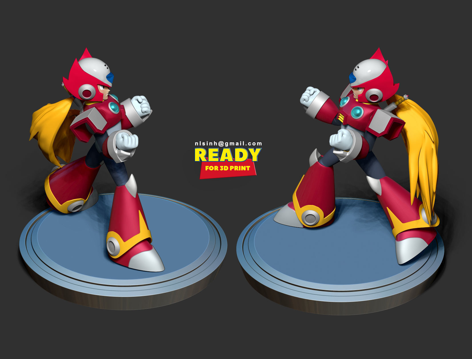 Zero - Mega Man Fanart 3D print model_1