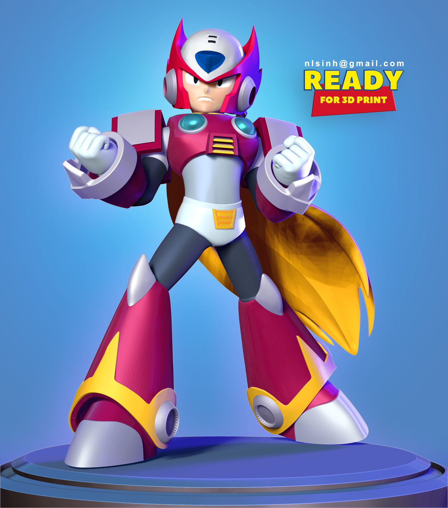 Zero - Mega Man Fanart 3D print model_14