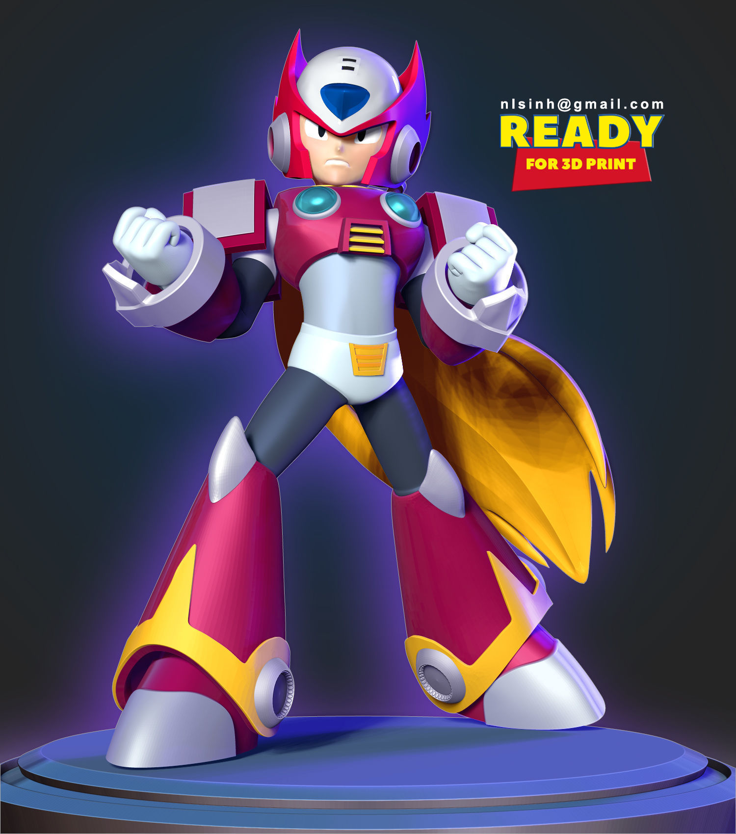 Zero - Mega Man Fanart 3D print model_5