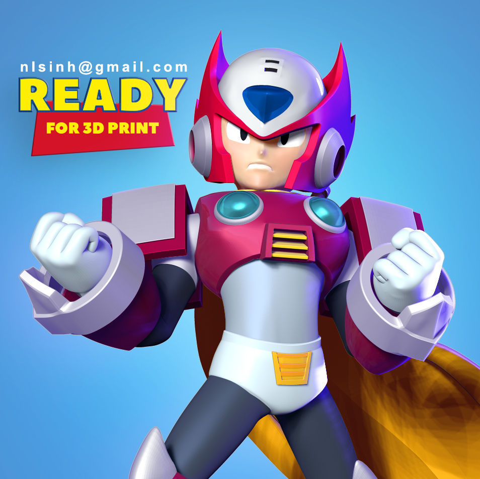 Zero - Mega Man Fanart 3D print model_20