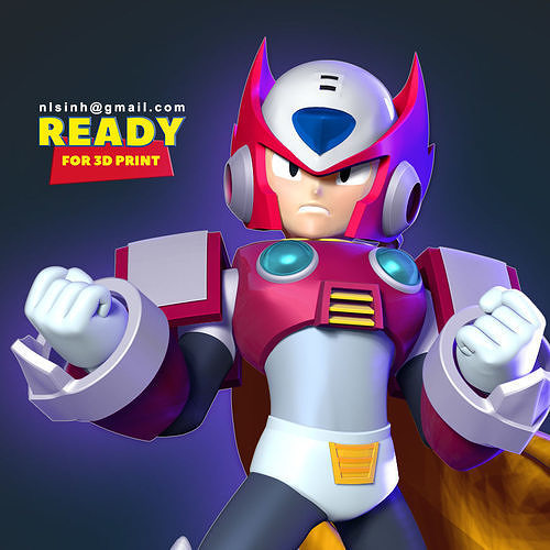 Zero - Mega Man Fanart 3D print model