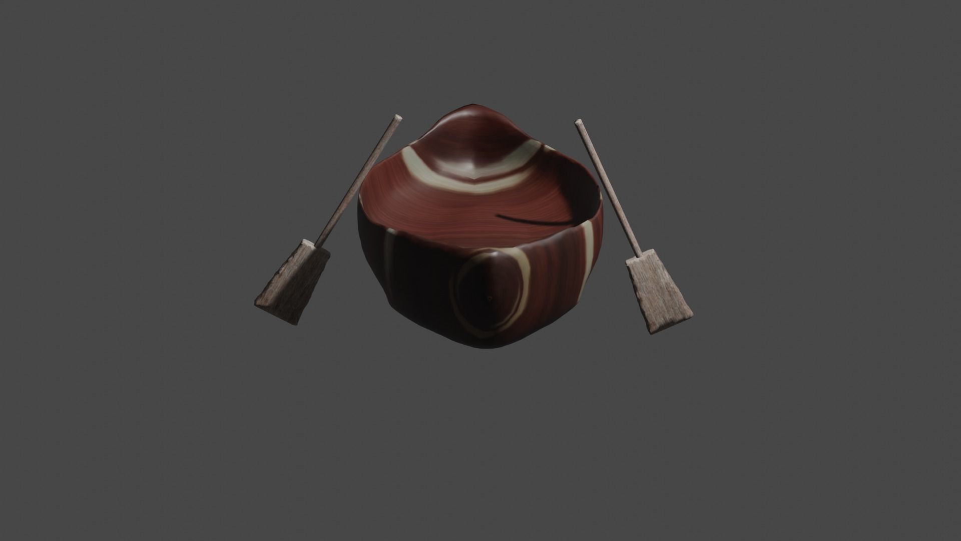 Perahu Dayung 3D model_2