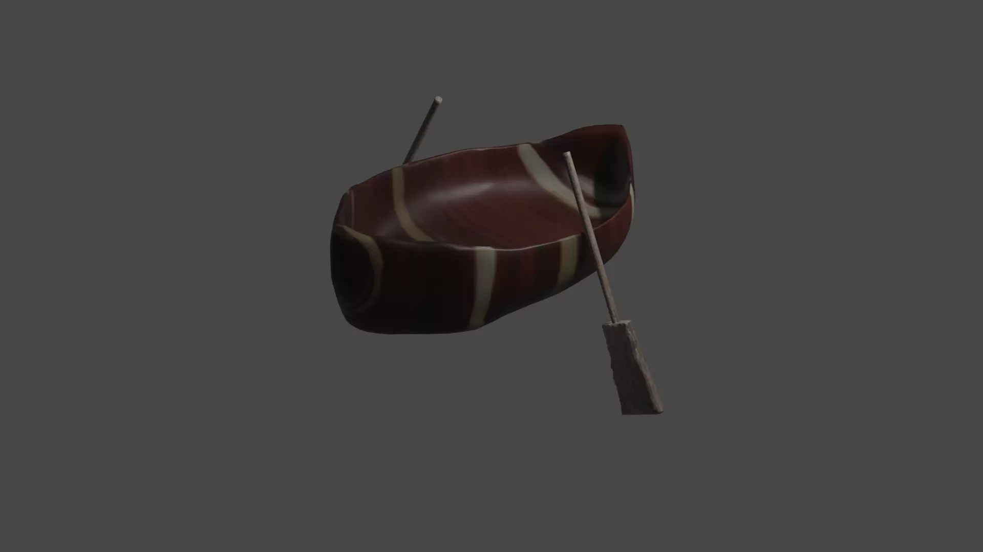 Perahu Dayung 3D model_0