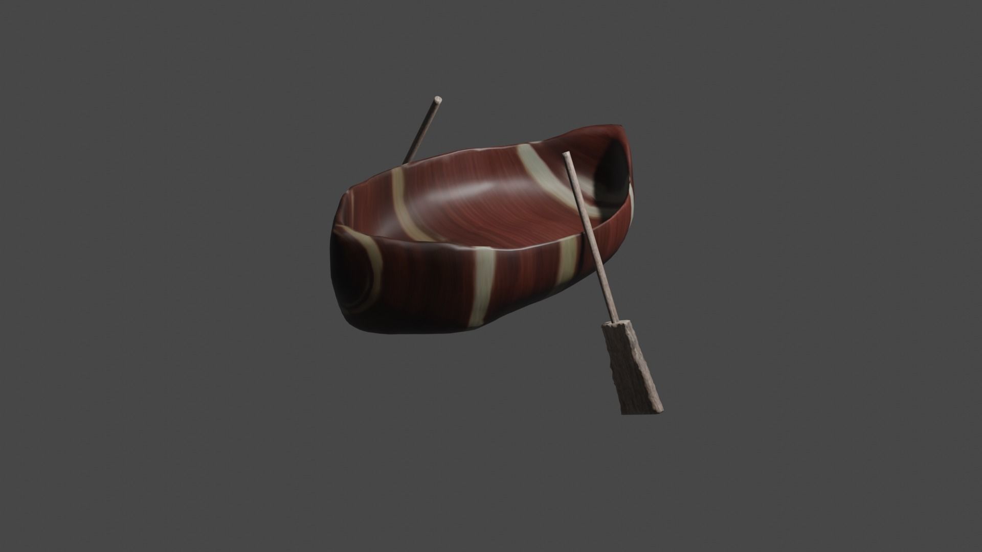 Perahu Dayung 3D model_1