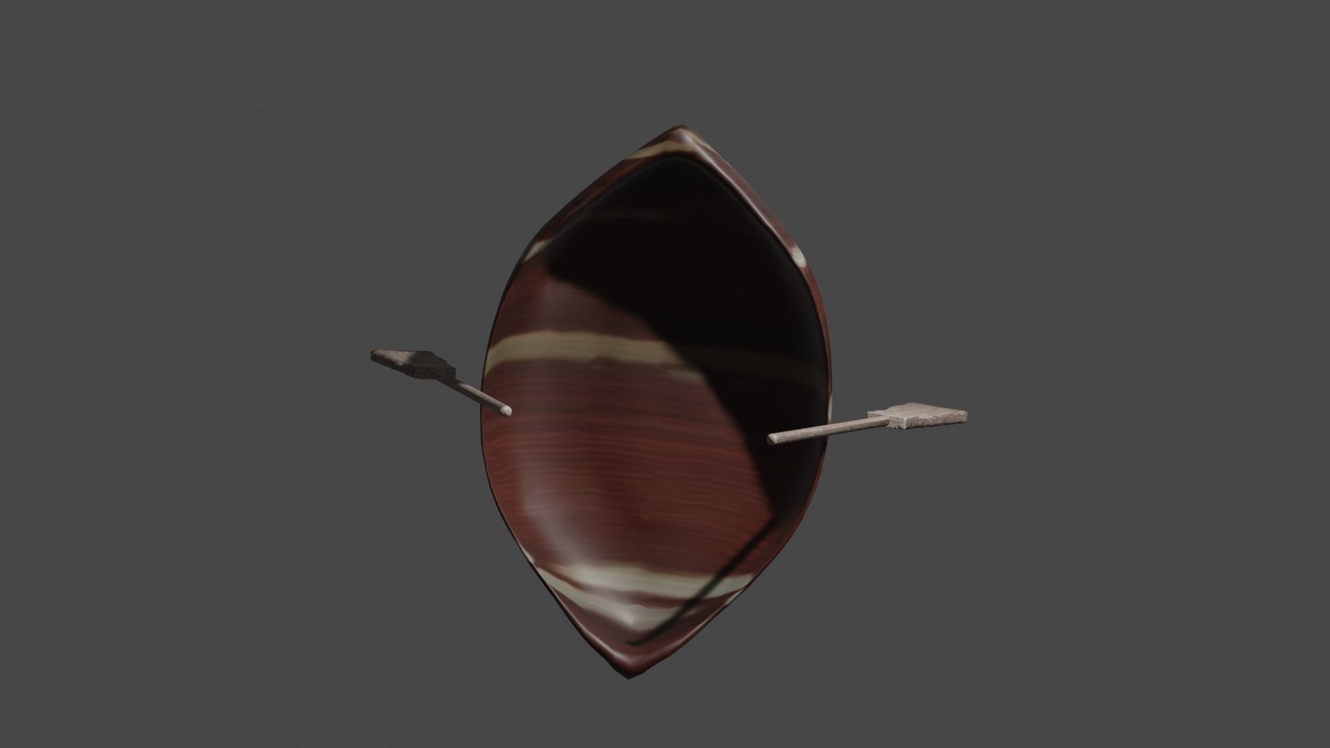 Perahu Dayung 3D model_4