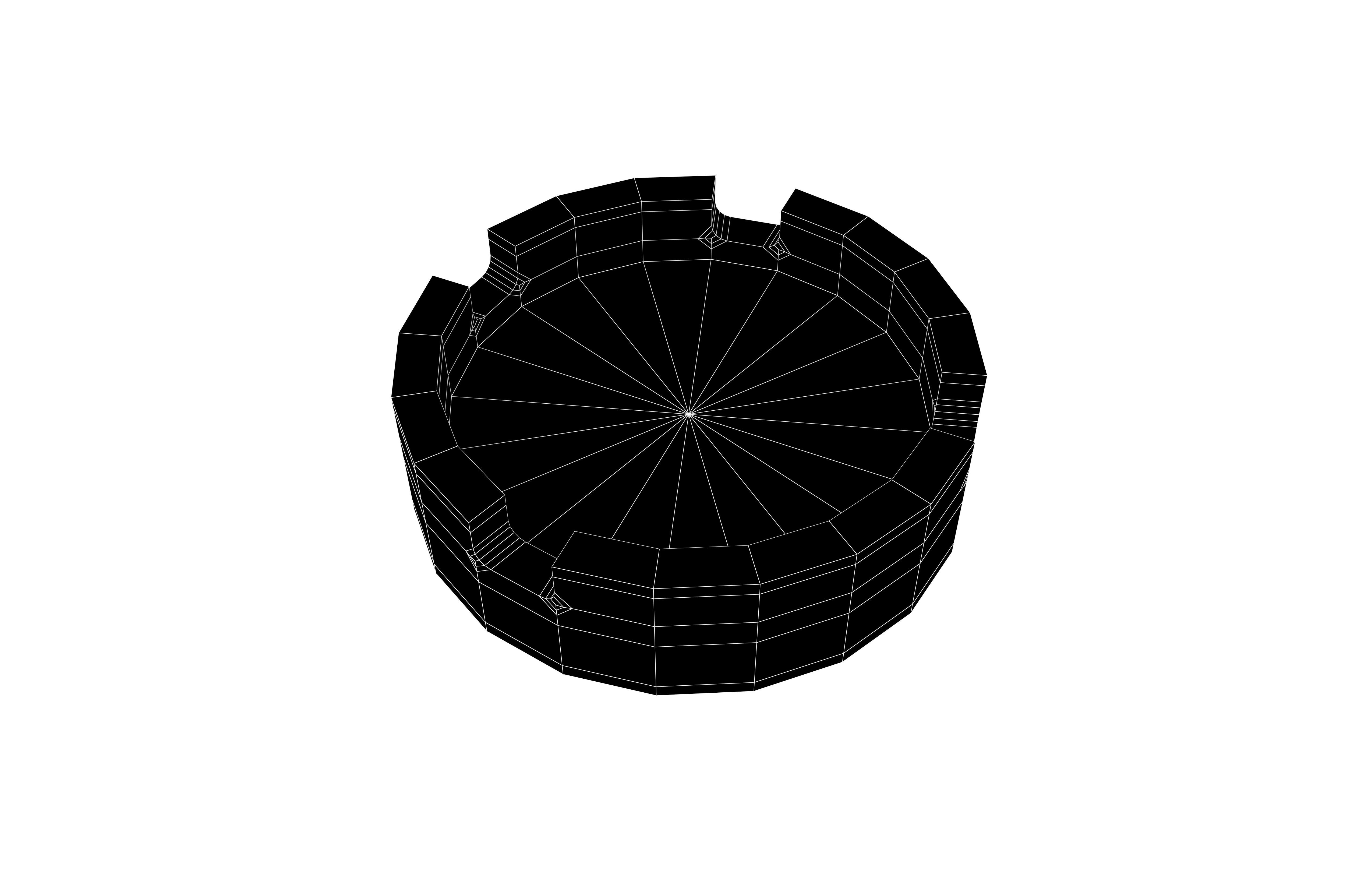 Ashtray v1 003 Low-poly 3D model_6