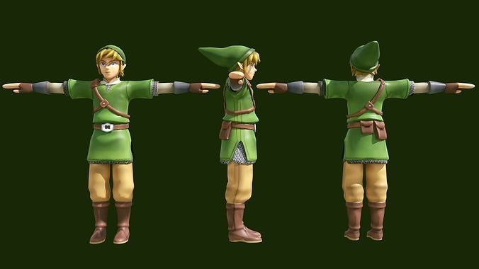 Link SkywardSword Low-poly 3D model