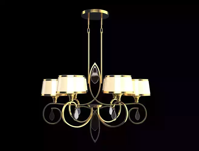 chandelier gold with four lamps