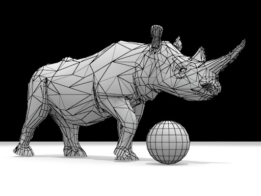 Rhinoceros Topiary Shrub Free 3D model_5