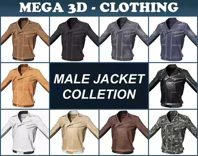 Low poly Male Jacket Collection 201204