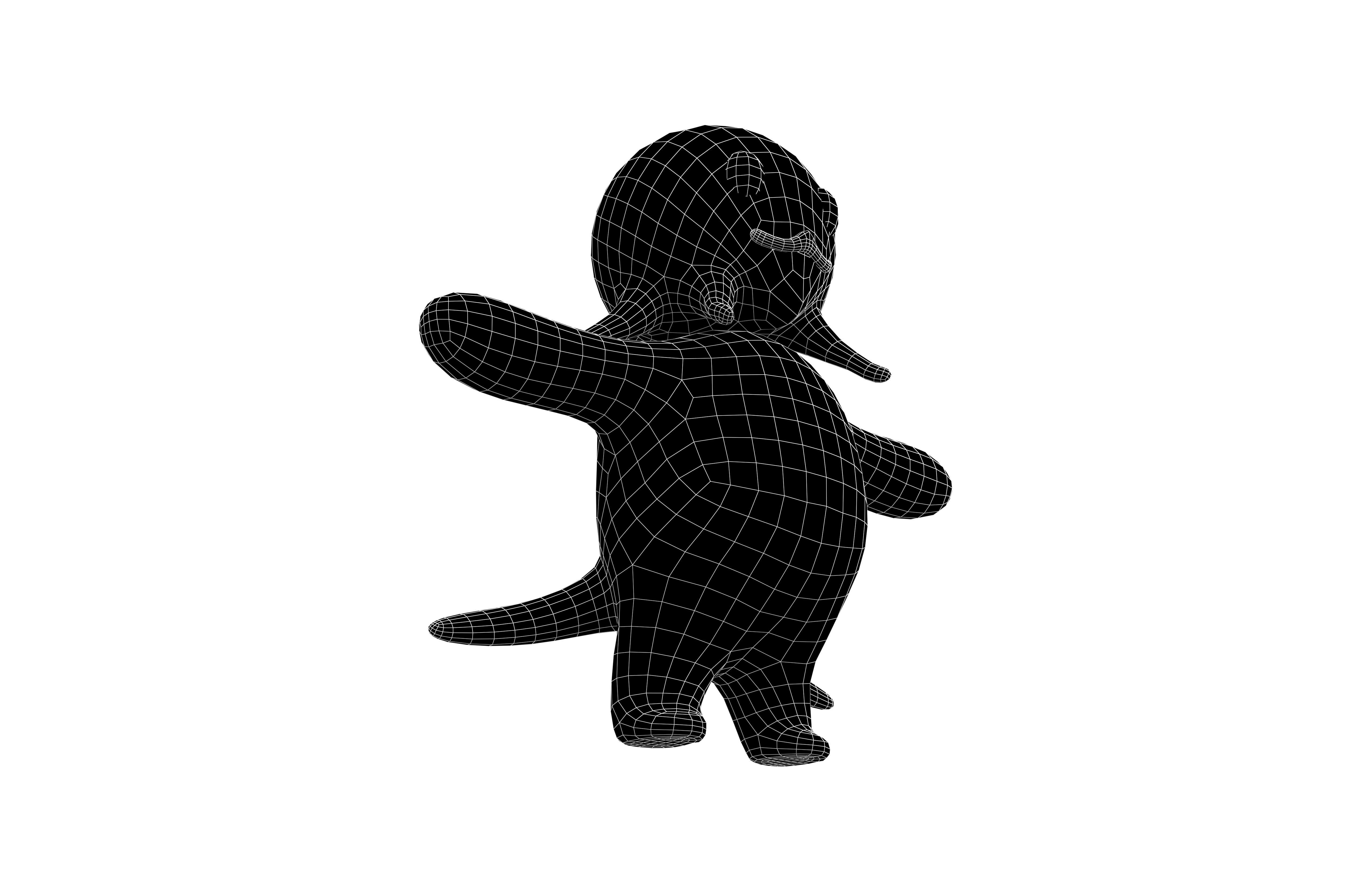 Cartoon Octopus v1 001 Low-poly 3D model_7