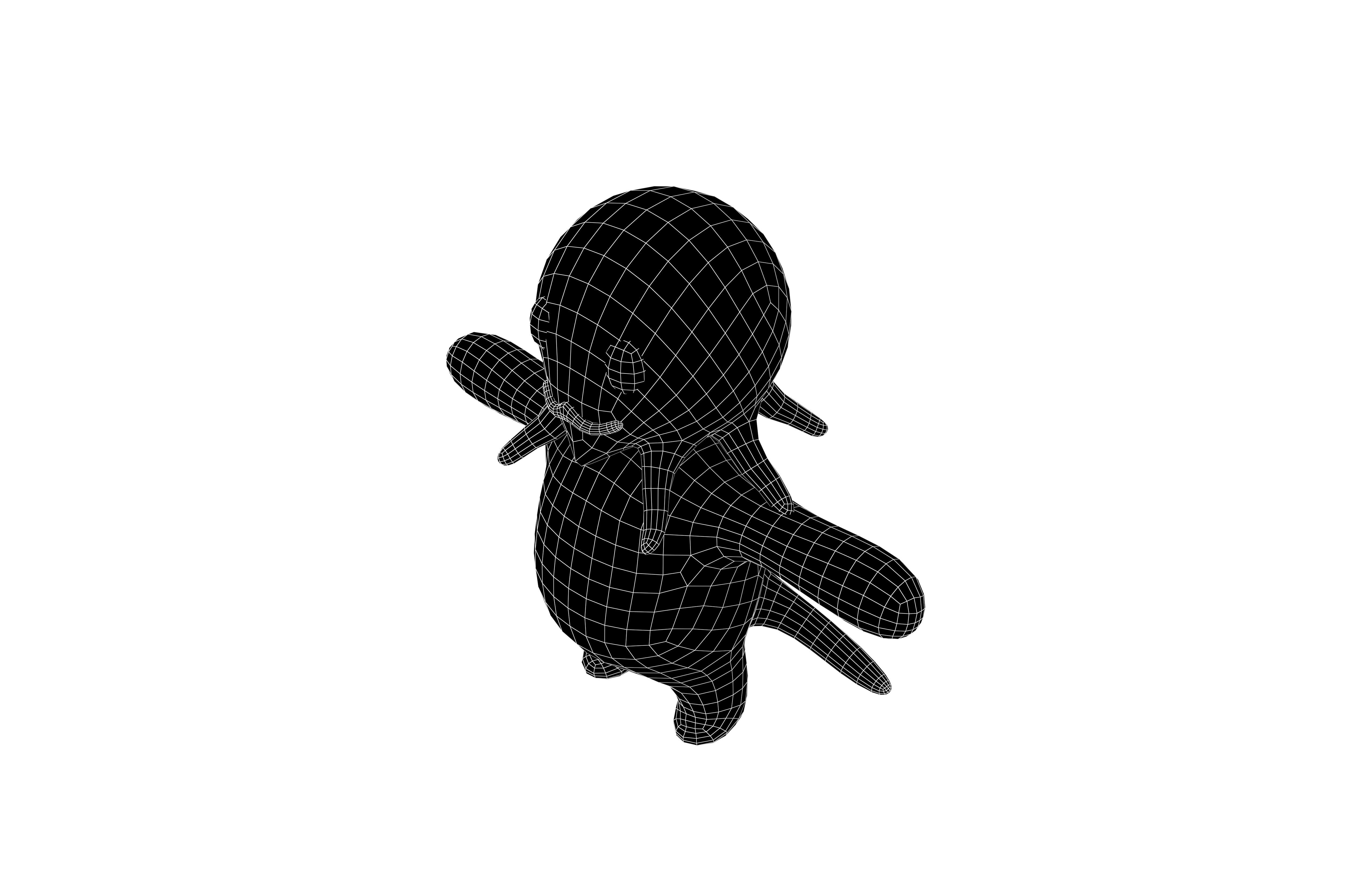 Cartoon Octopus v1 001 Low-poly 3D model_6