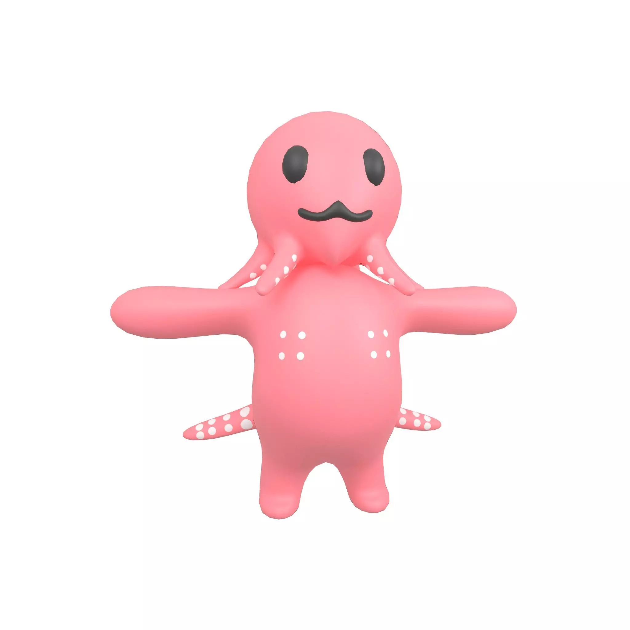 Cartoon Octopus v1 001 Low-poly 3D model_0