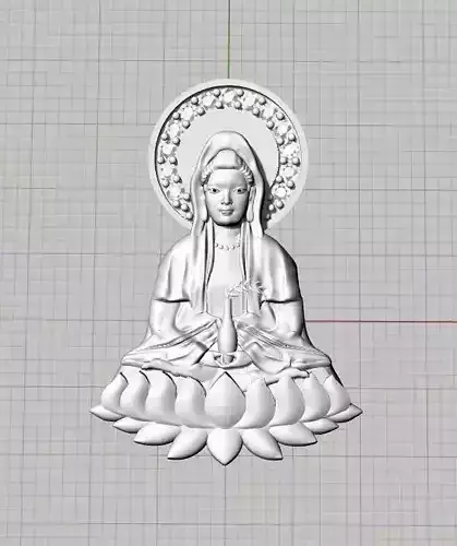 Buddha statue of on lotus flower