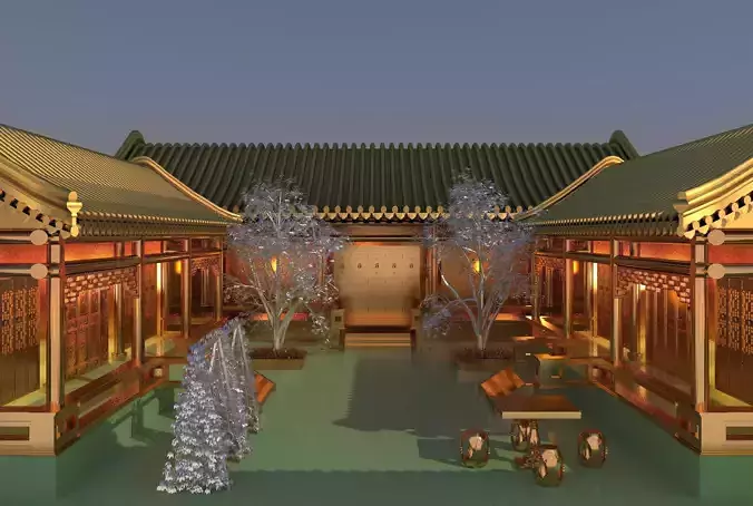 Chinese ancient courtyard house