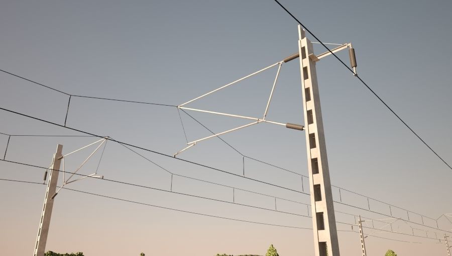 Tileable railway  3D model_9