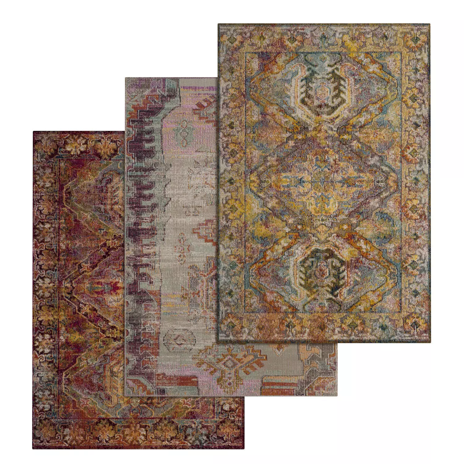 Rug Set 2044 3D model_0