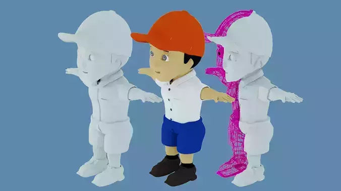 school boy 3D model