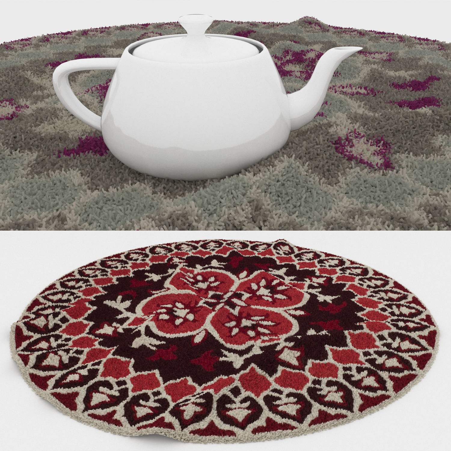 Round Rug Set 43 3D model_2