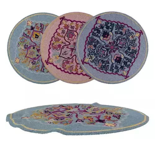 Round Rug Set 46