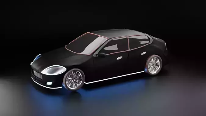 Black model of a Tesla Car