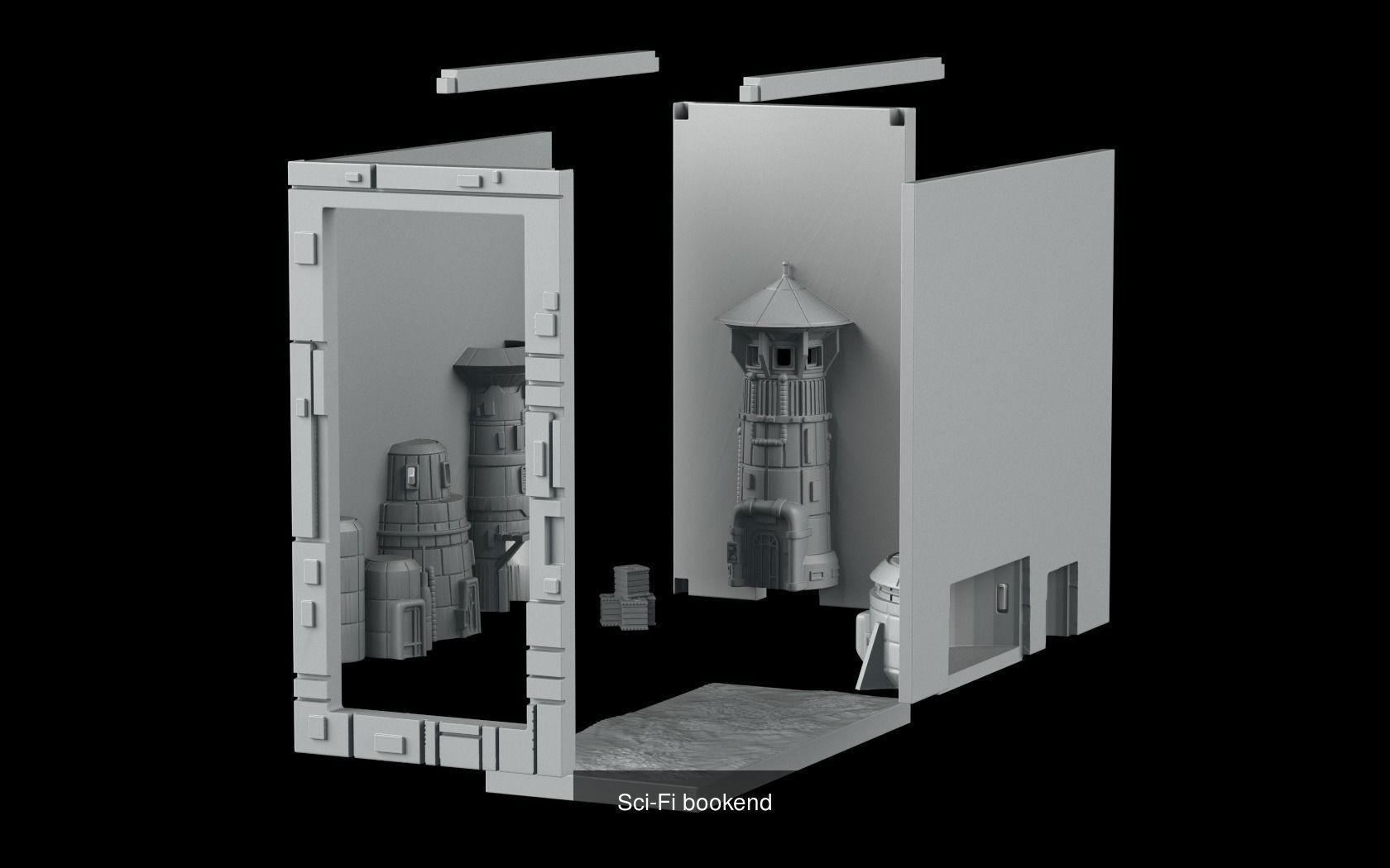 The scenic library bundle 3D Model Collection_14