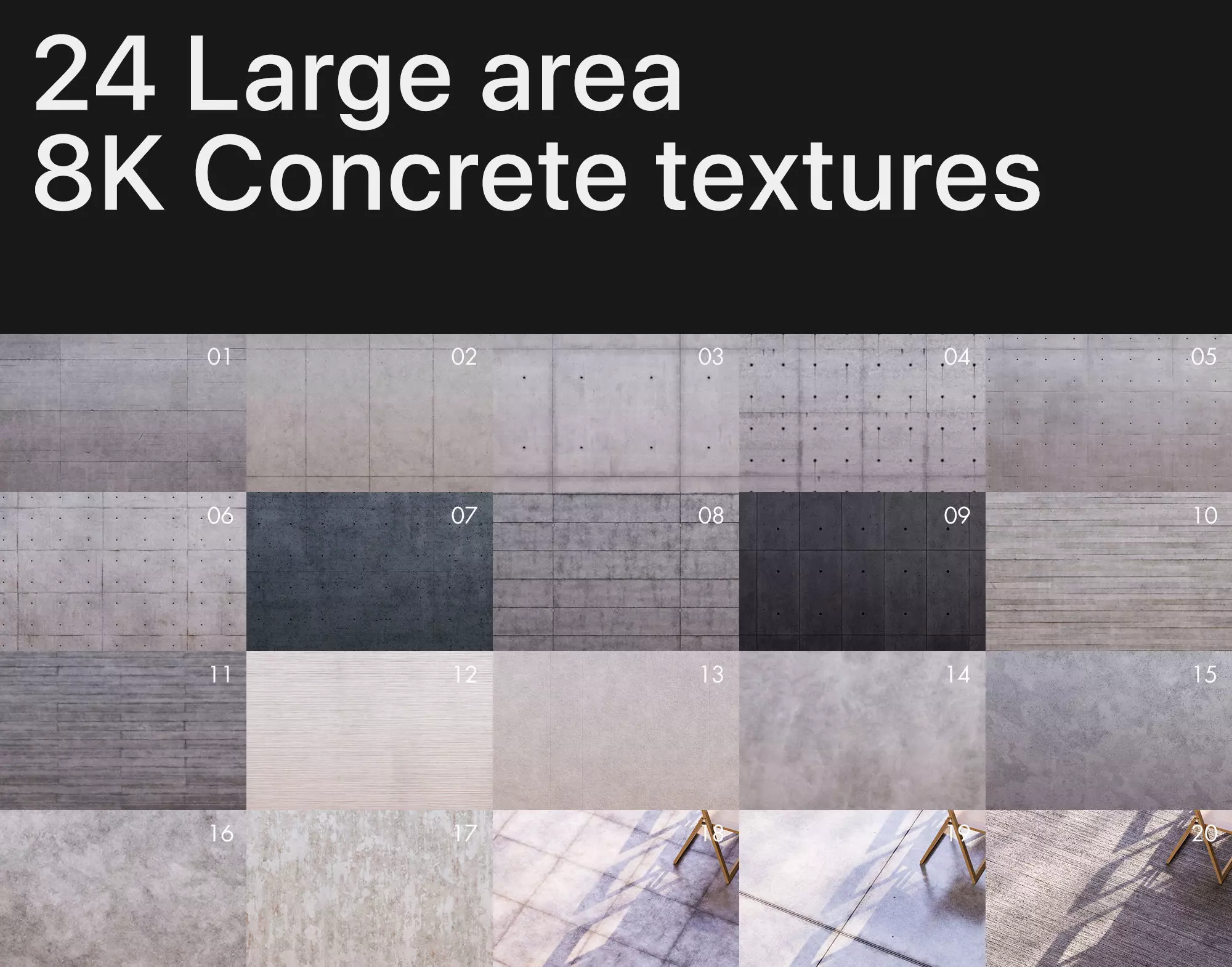 8K Large area concrete textures pack Texture Texture_0